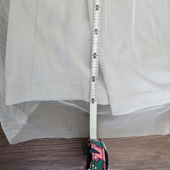 Anthropologie BHLDN GINNY SEQUIN FLOWER EMBELLISH TULLE MAXI DRESS GREY 10 - Picture 14 of 14